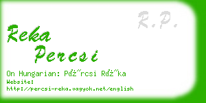 reka percsi business card